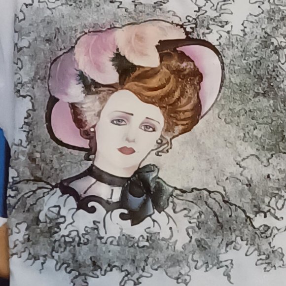 Vintage full iron on Victorian lady 1990 brand new - Picture 2 of 4